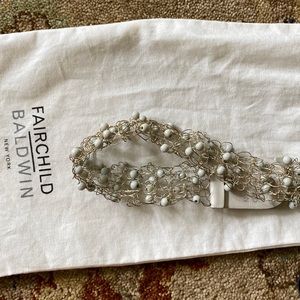 Sliver choker  with leather closure.